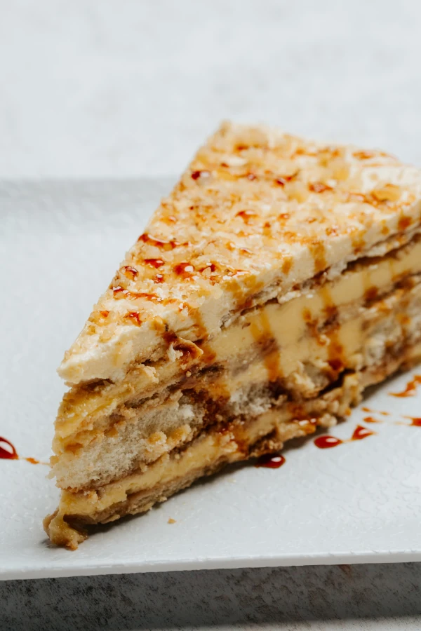 Tarta de galleta con nueves